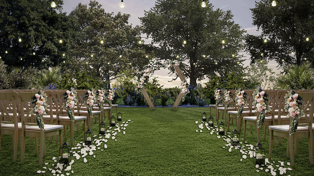 Ceremony Lawn Rendering for Canopy Grove by Wedgewood Weddings