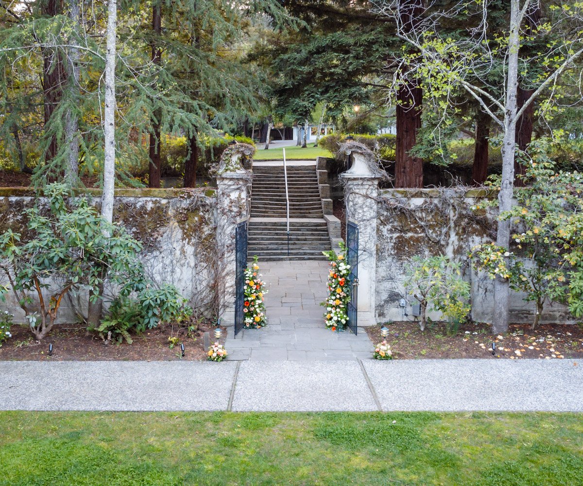 Garden gate leading out to parkland - Moraga, CA - Hacienda de las Flores by Wedgewood Weddings - 4