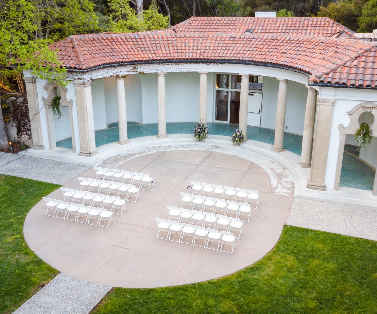 Neoclassical style pavillion wedding ceremony site Moraga, CA - Hacienda de las Flores by Wedgewood Weddings - 2