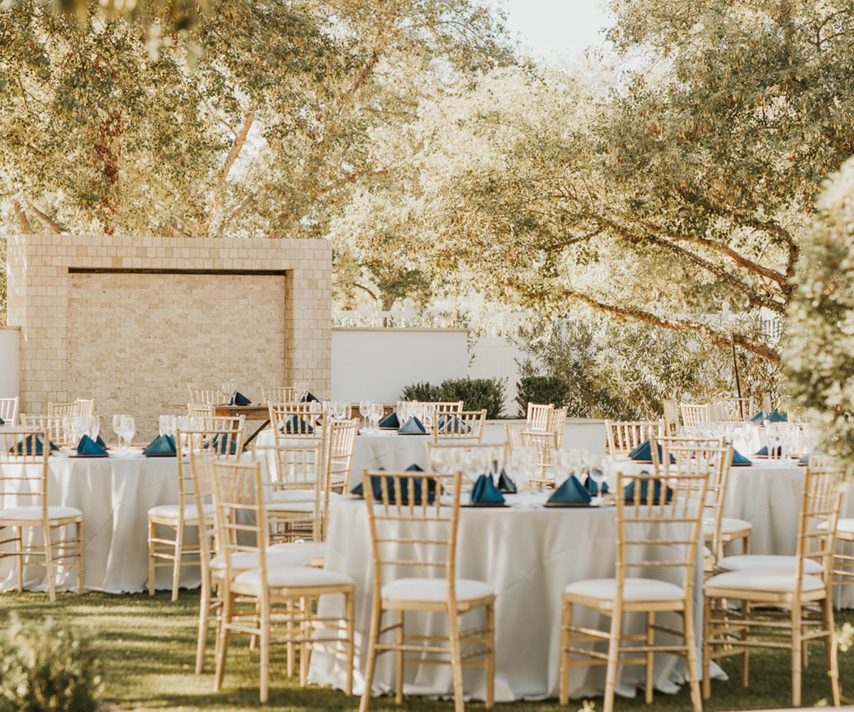 Outdoor reception at Lindsay Grove by Wedgewood Weddings