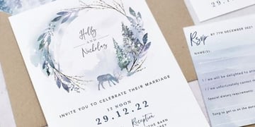 Holiday Themed Wedding Invitations Guaranteed to Bring Joy